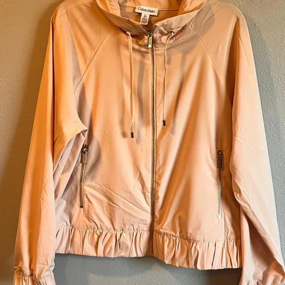 Calvin Klein Blush Women’s Lightweight Full-Zip  Jacket Size L - Picture 12 of 13